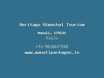 Heritage Himachal Tourism, Kullu